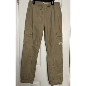 Boys Levis Cargo Khakis, Joggers, Elastic Waist, Large